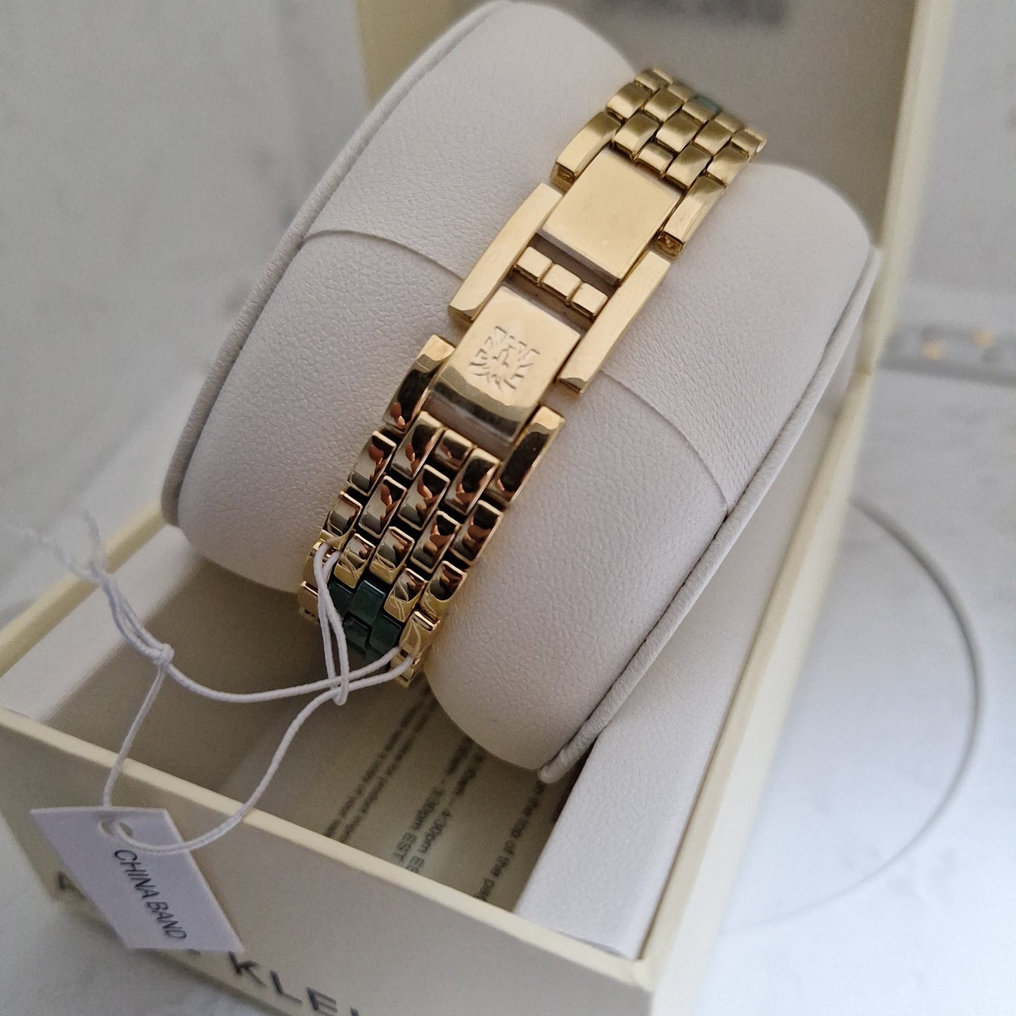 Anne Klein Genuine Diamond Dial Ceramic Bracelet Women's Watch