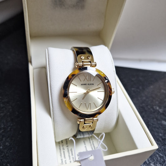 Anne Klein Dress Watch For Women Analog Plastic, Brown/Gold l 10/9652CHTO
