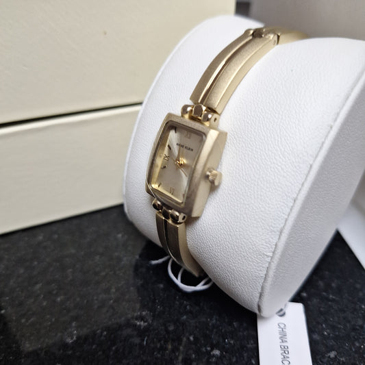 Anne Klein 10/5404CHGB Women's Goldstone Solid Link Bracelet Watch