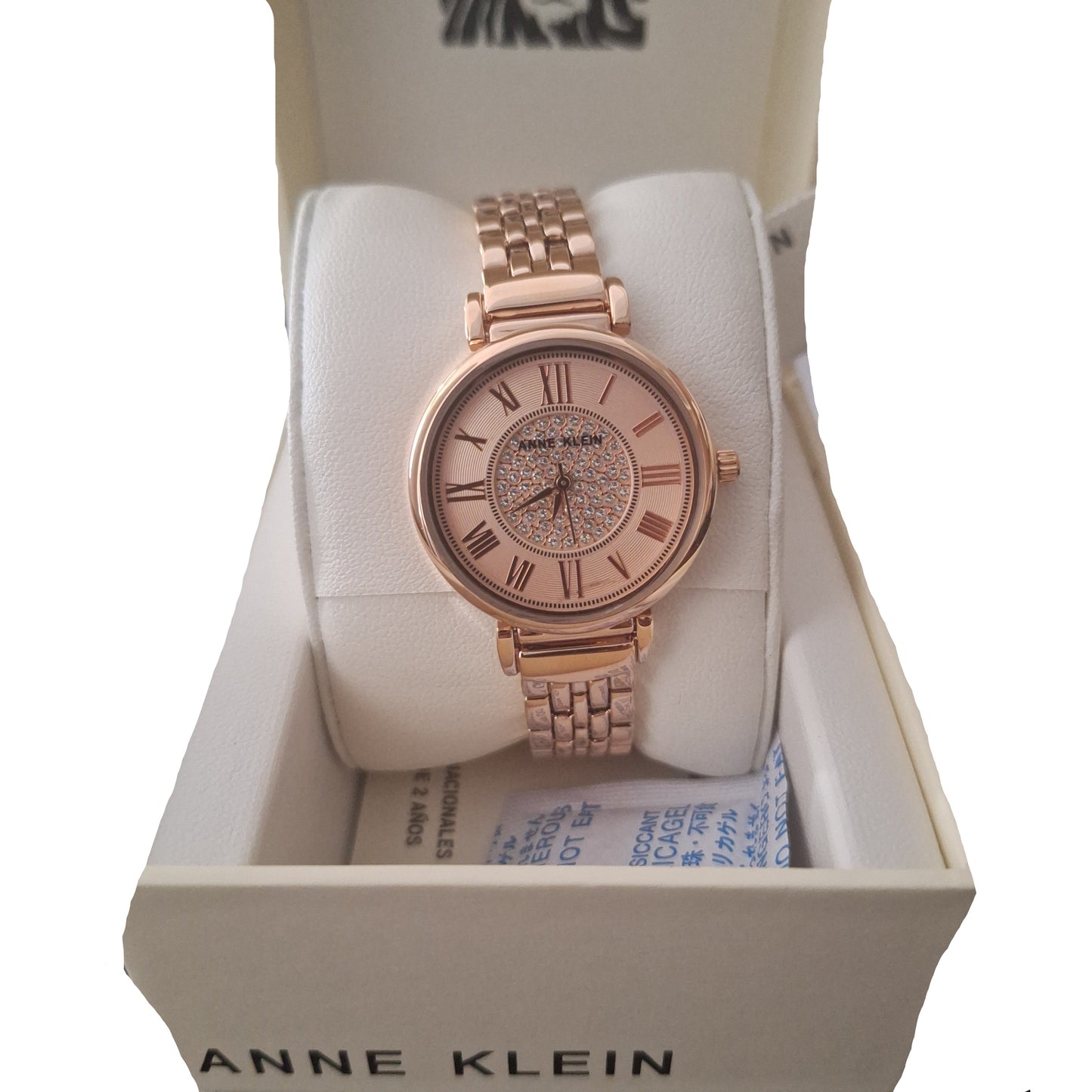 Anne Klein 3872RGRG Women's Bracelet Watch, Light rose gold-tone,