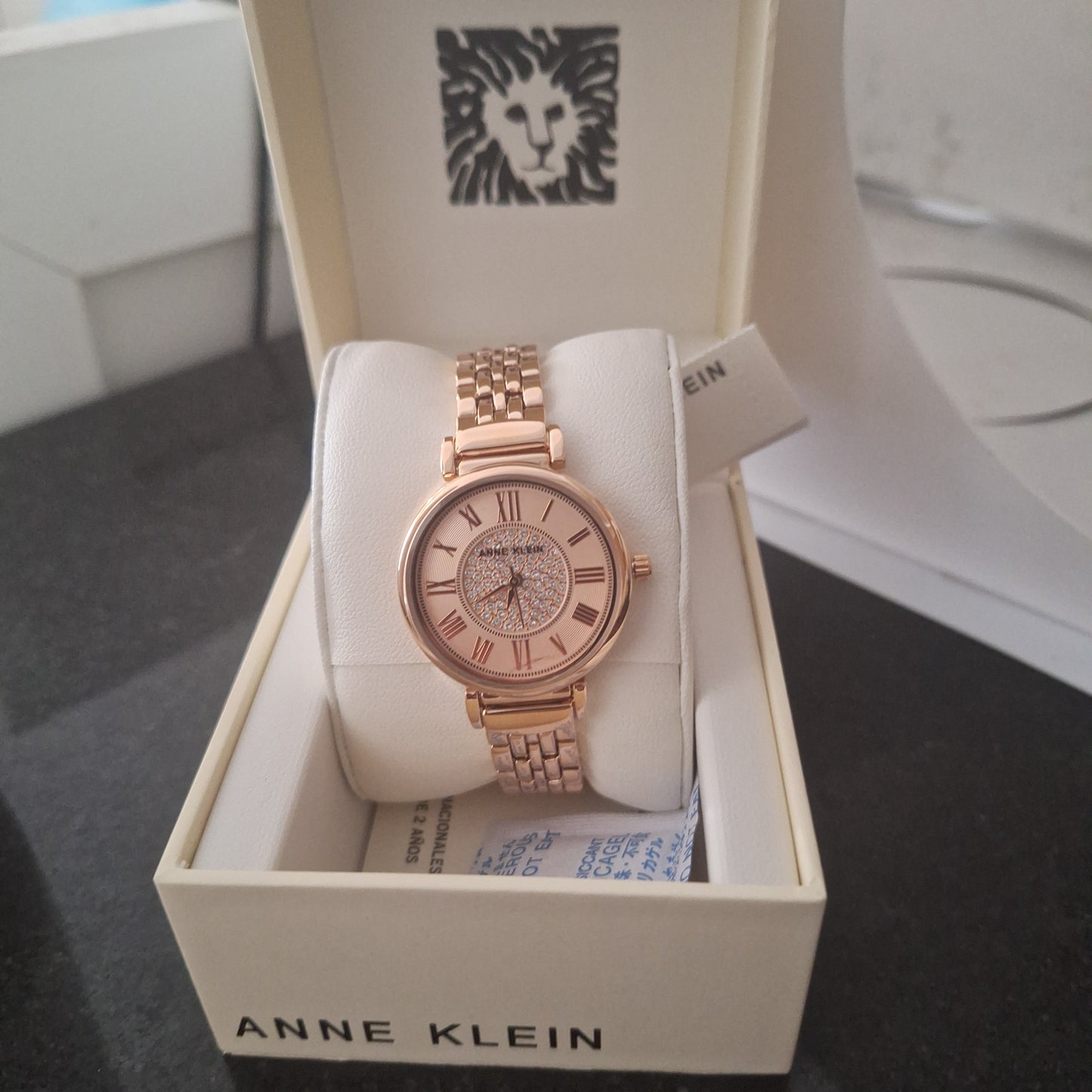 Anne Klein 3872RGRG Women's Bracelet Watch, Light rose gold-tone,