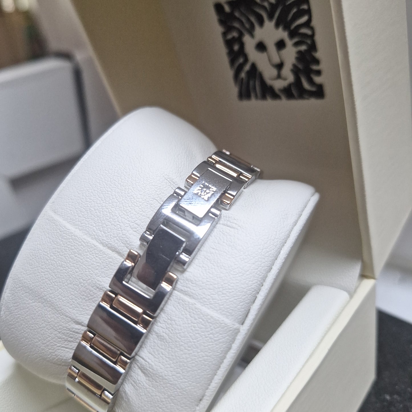 Anne Klein Navy blue Genuine Diamond Bracelet Women's Watch, 2435NVRT