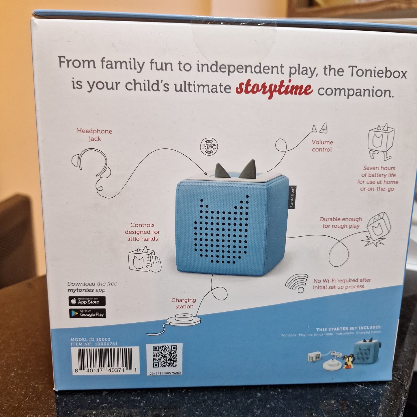 Toniebox Audio Player Starter Set with Playtime Puppy - Listen, Learn, and Play