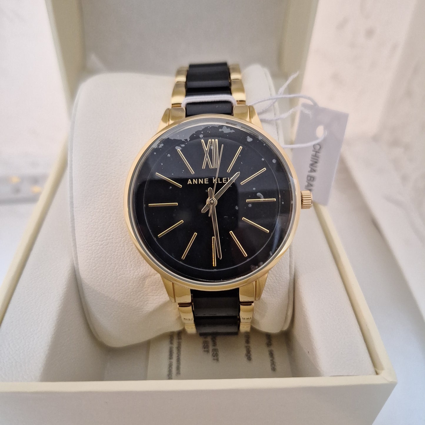 Anne Klein Women's Resin Bracelet Watch, Resin band with jewelry-clasp closure