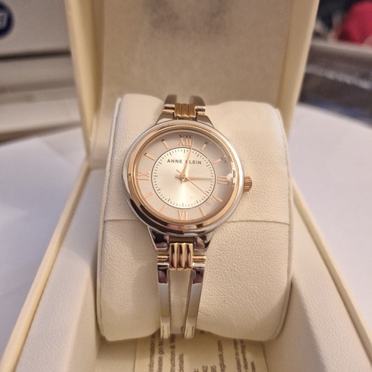 Anne Klein Women's Bangle Watch, Silver Bangle l 3959SVRT