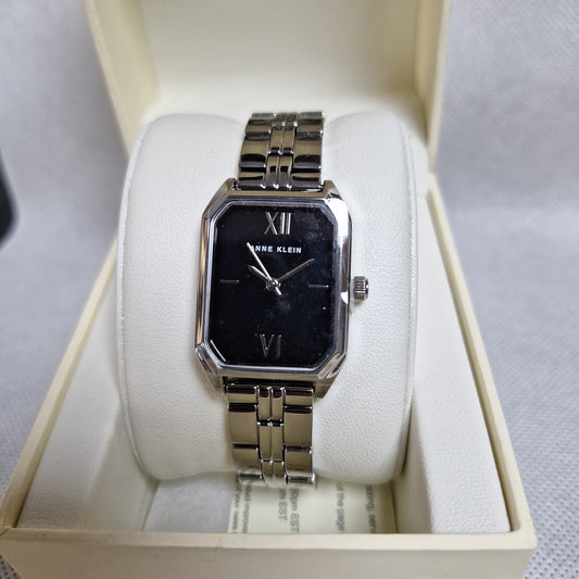 Anne Klein Women's Watch, Silver/Black l AK/3775BKSV