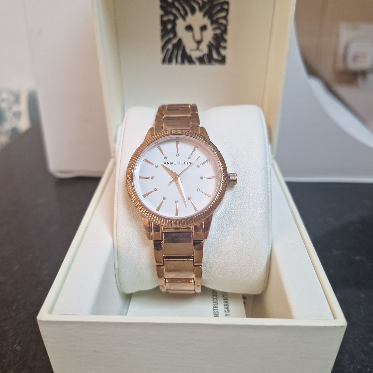 Anne Klein Womens Quartz Watch, Analog Display and Stainless Steel Strap