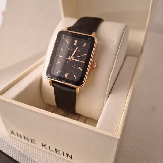 Anne Klein Women's Watch l Black Strap l AK/3702