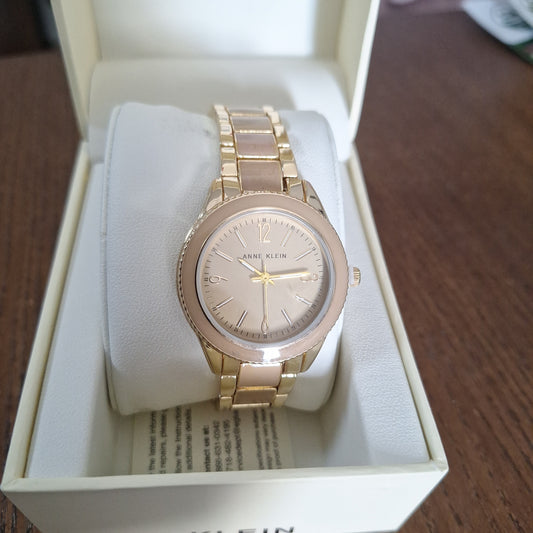 Anne Klein Women's Bracelet Watch, Pink/Beige l AK/3212LPRG