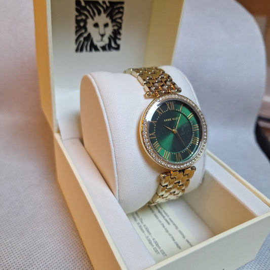 Anne Klein Women's Analog Watch with Alloy Strap, AK/2230GNGB l Gold