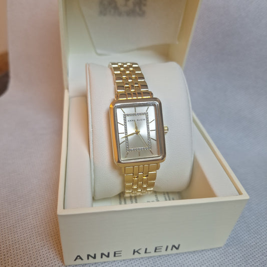 Anne Klein Women's Glitter Accented Bracelet Watch, Gold