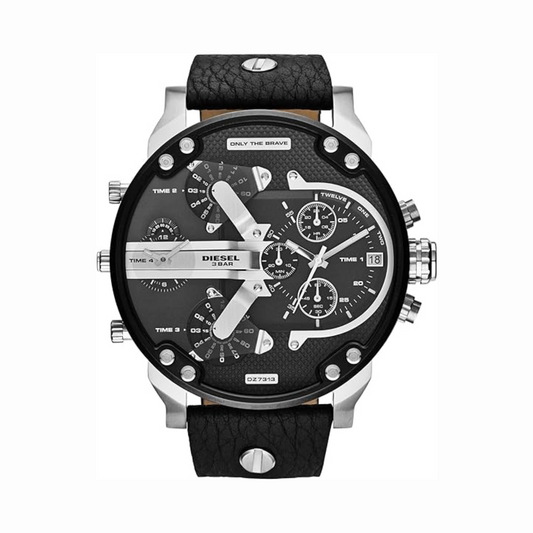 Diesel Men's Leather Analog Wrist Watch