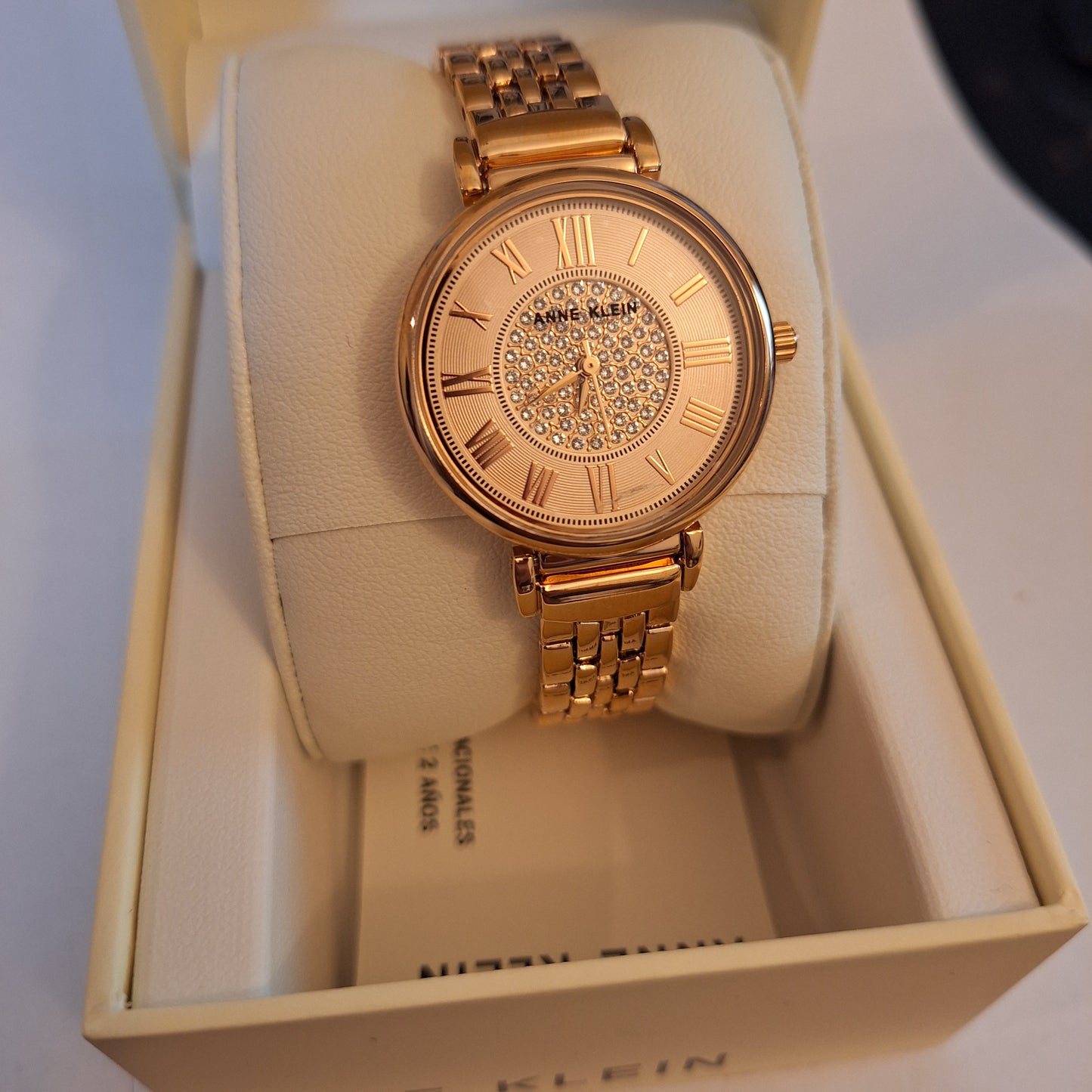 Anne Klein 3872RGRG Women's Bracelet Watch, Light rose gold-tone,