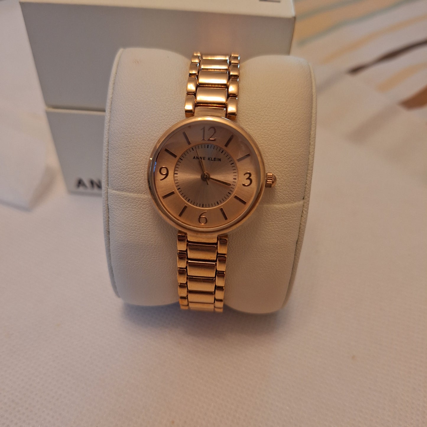 Anne Klein Rose Gold Dial Watch for Women