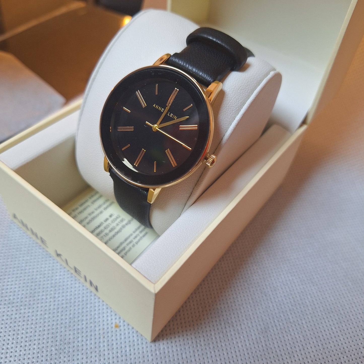 Anne klein woman watches leather strap