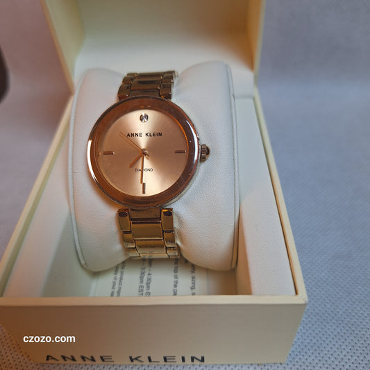 Anne Klein Womens Quartz Watch, Genuine diamond accent