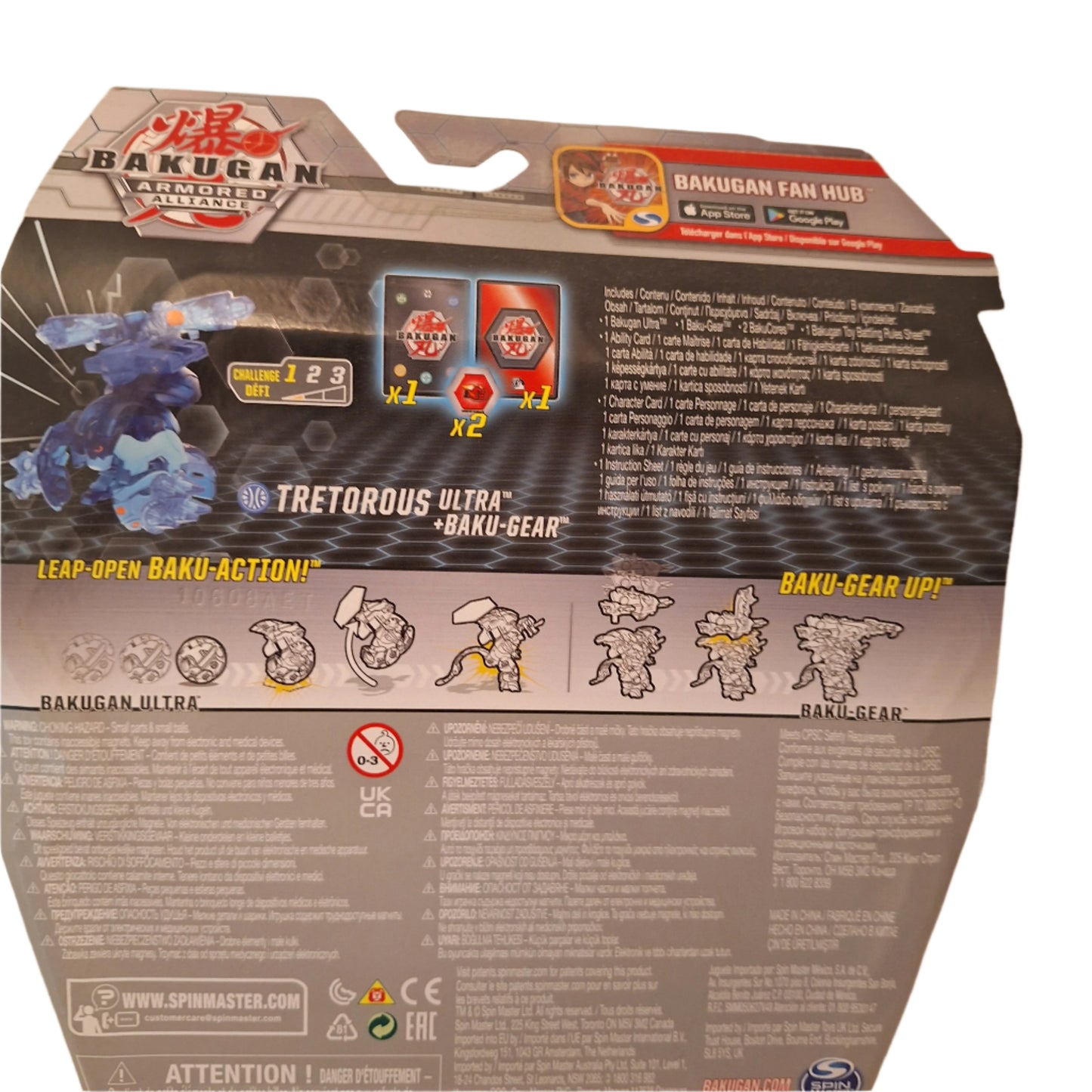 BAKUGAN Armoured Alliance Baku-Gear - Tretorous (Blue) - Table Game - Ages 3+