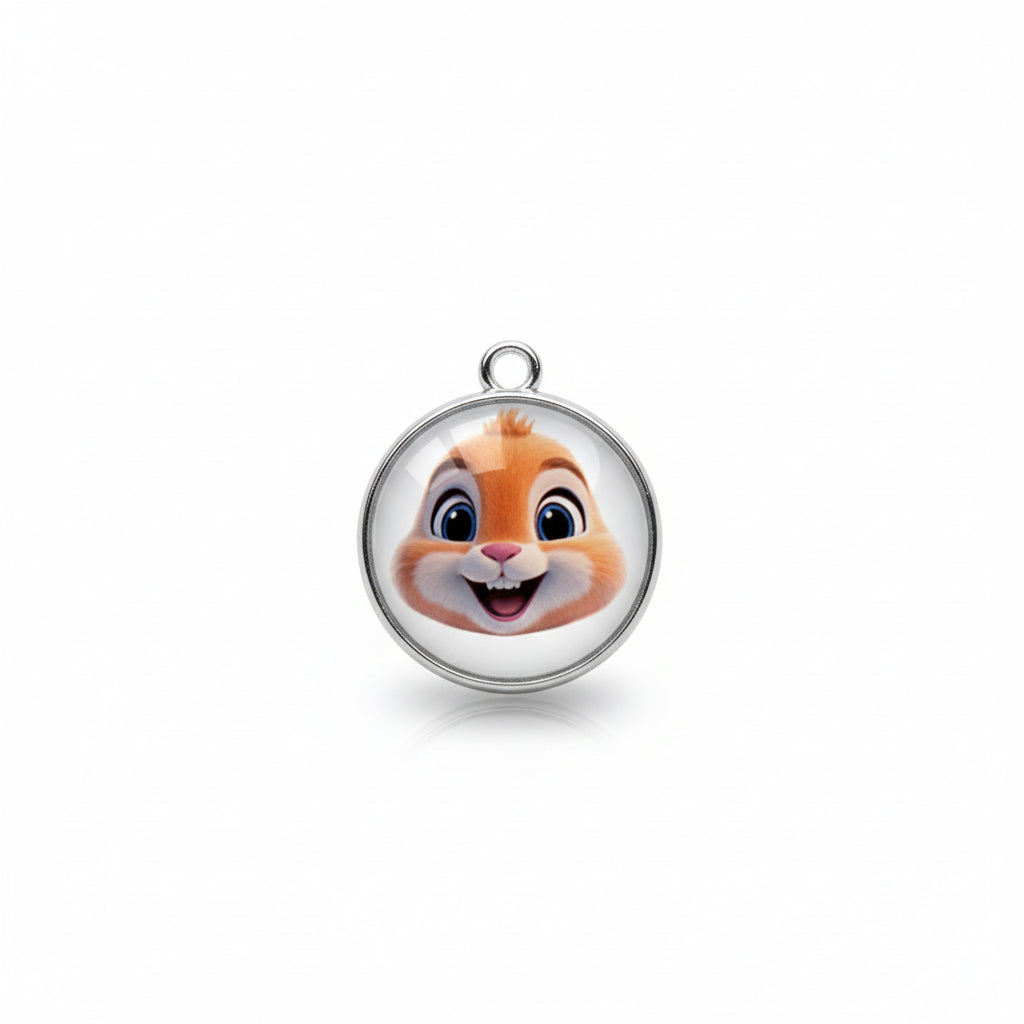 Charm with cartoon face
