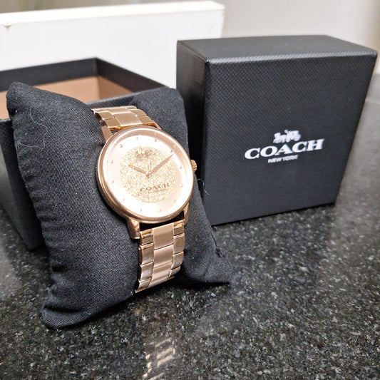 Coach GRAND Women's Watch ROSE GOLD STEEL BRACELET l 14503492
