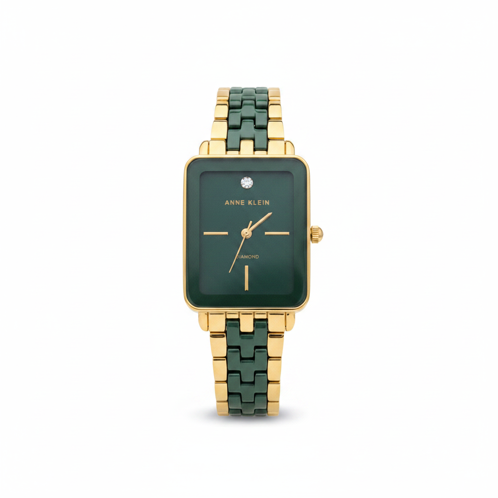 Anne Klein Genuine Diamond Dial Ceramic Bracelet Women's  Watch