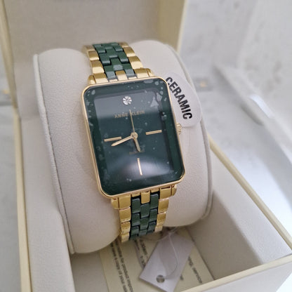 Anne Klein Genuine Diamond Dial Ceramic Bracelet Women's  Watch