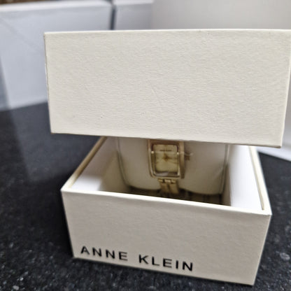 Anne Klein 10/5404CHGB Women's Goldstone Solid Link Bracelet Watch,