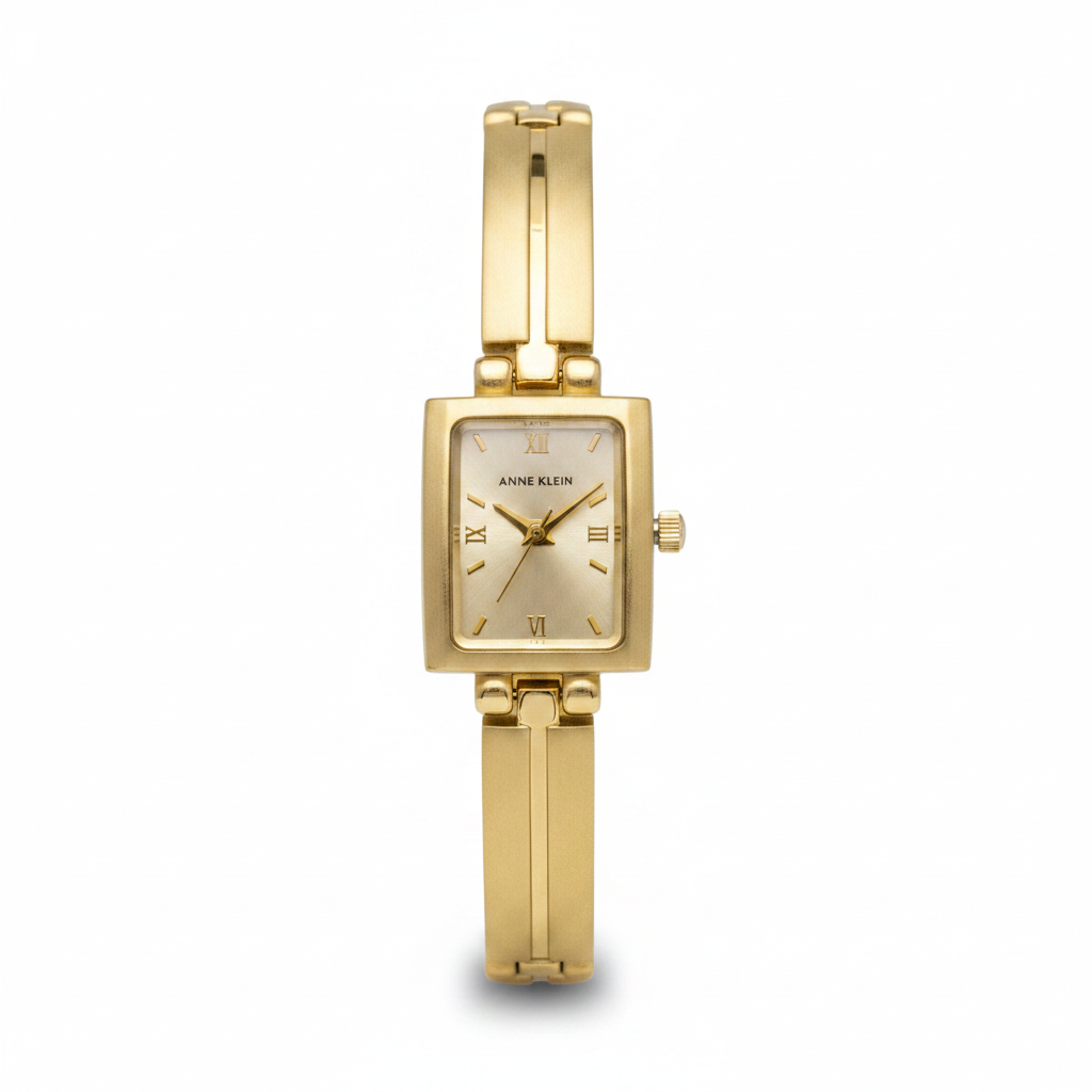 Anne Klein 10/5404CHGB Women's Goldstone Solid Link Bracelet Watch