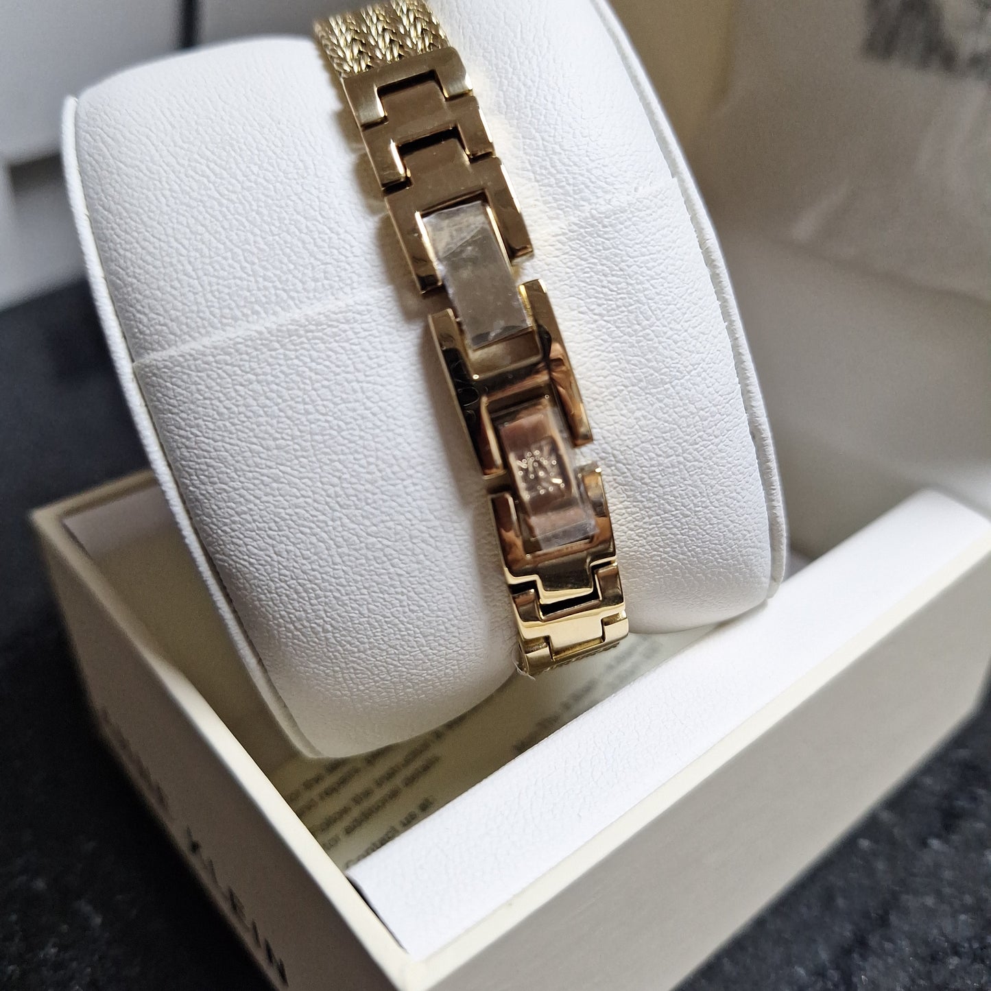 Anne Klein Women's Premium Crystal Accented Mesh Bracelet Watch