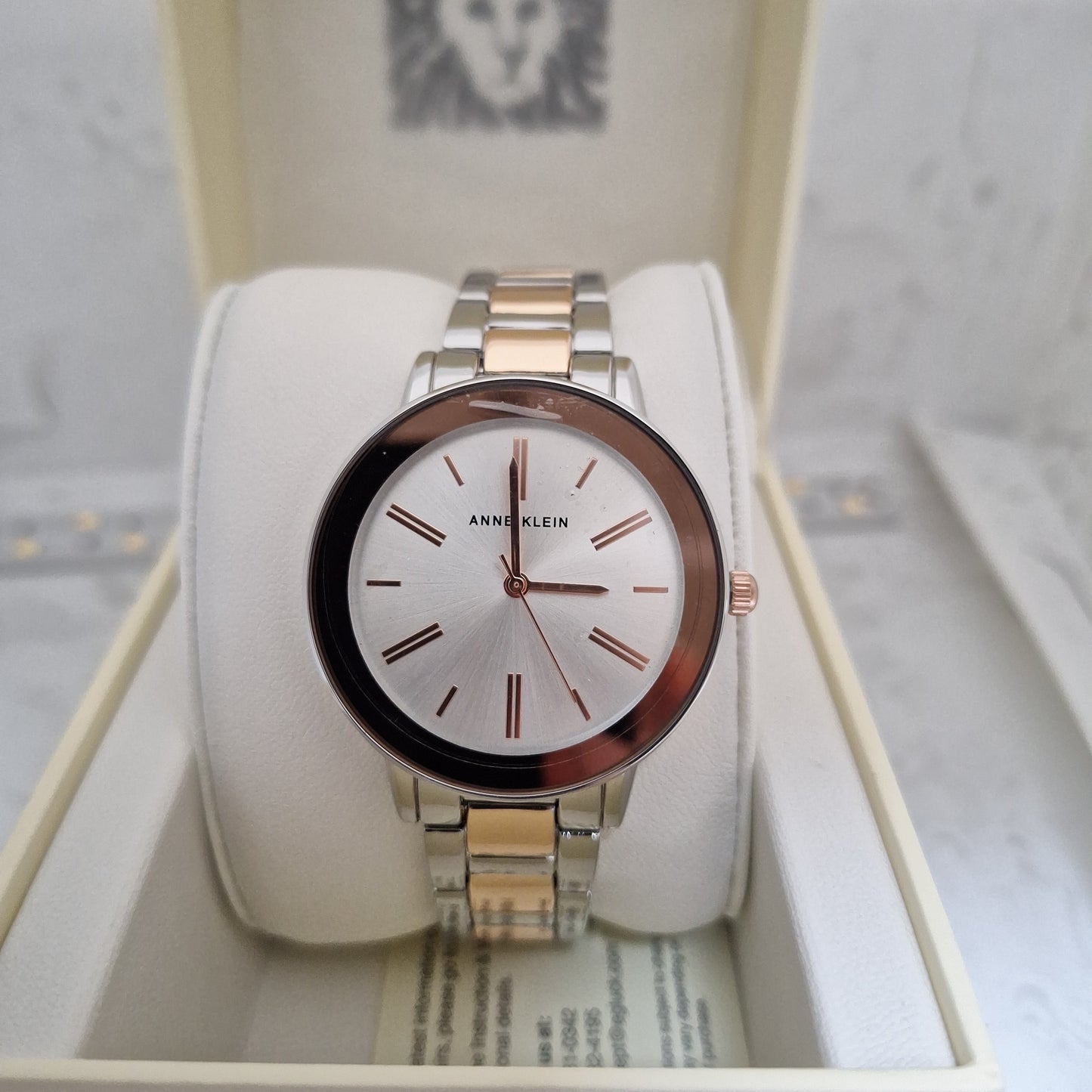 Anne Klein Women's Bracelet Watch Silver Rose Gold,