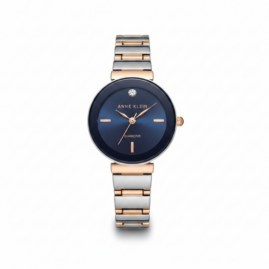 Anne Klein Navy blue Genuine Diamond Bracelet Women's Watch, 2435NVRT