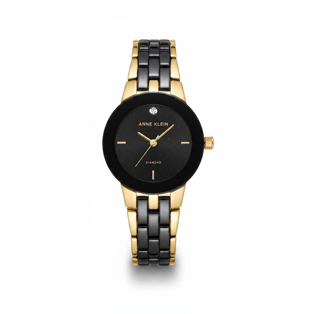 Anne klein Ceramic Women's watch AK/1610BKGB l Authentic