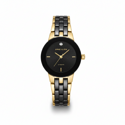 Anne klein Ceramic Women's watch AK/1610BKGB l Authentic