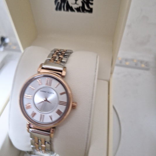 Anne Klein 2159SVRT Women's Bracelet Watch, Silver/Rose Gold