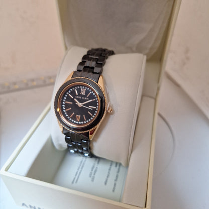 Anne Klein Premium Crystal Accented Ceramic Women's Watch