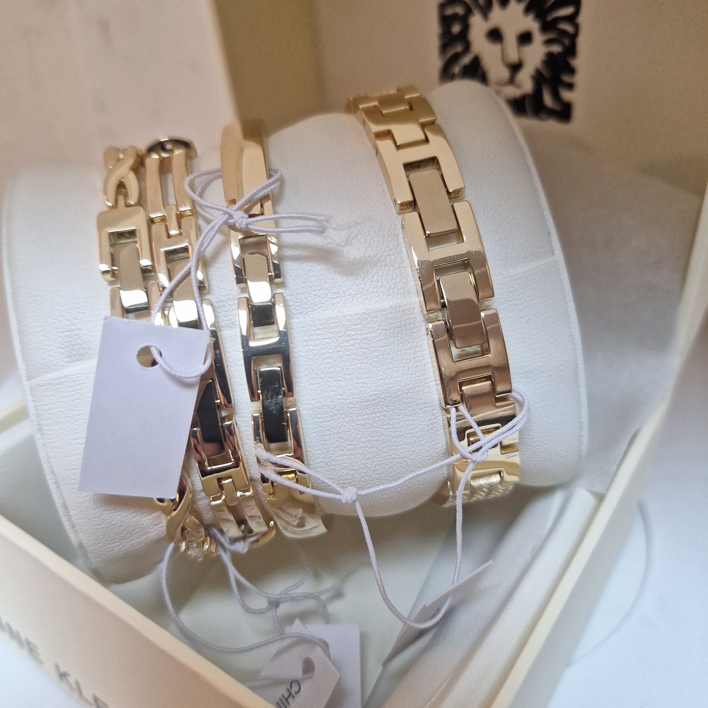 Anne Klein Women's Premium Crystal Accented Watch and Bracelet Set,