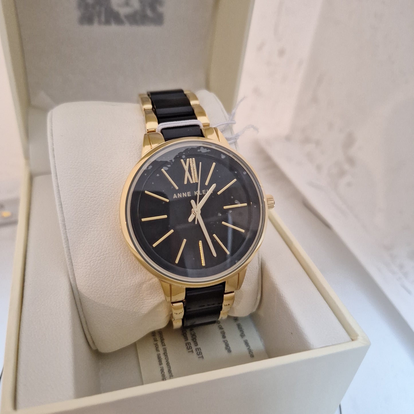 Anne Klein Women's Resin Bracelet Watch, Resin band with jewelry-clasp closure