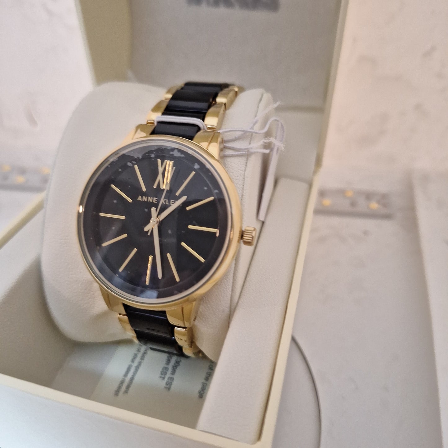 Anne Klein Women's Resin Bracelet Watch, Resin band with jewelry-clasp closure