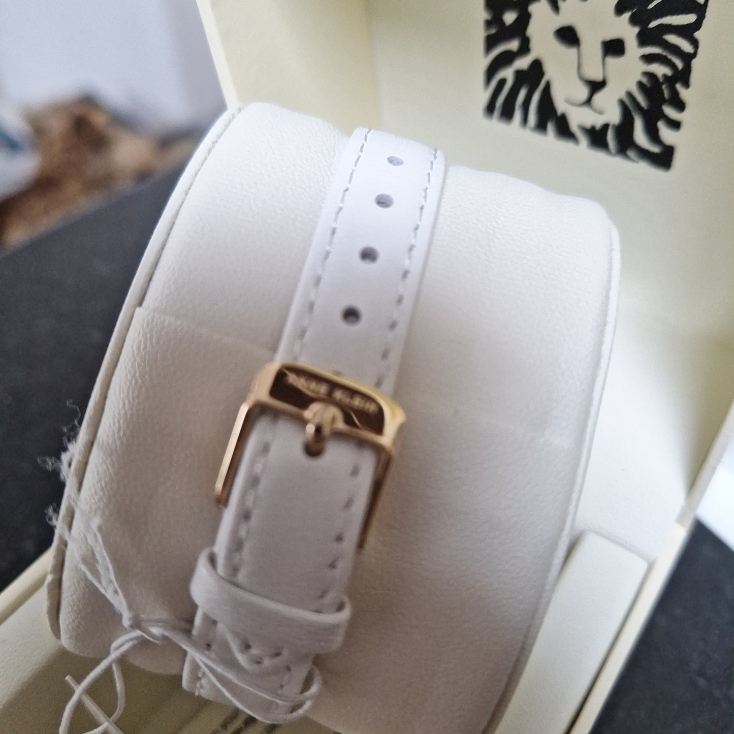 Anne Klein Women's Watch, Analog and Leather Strap