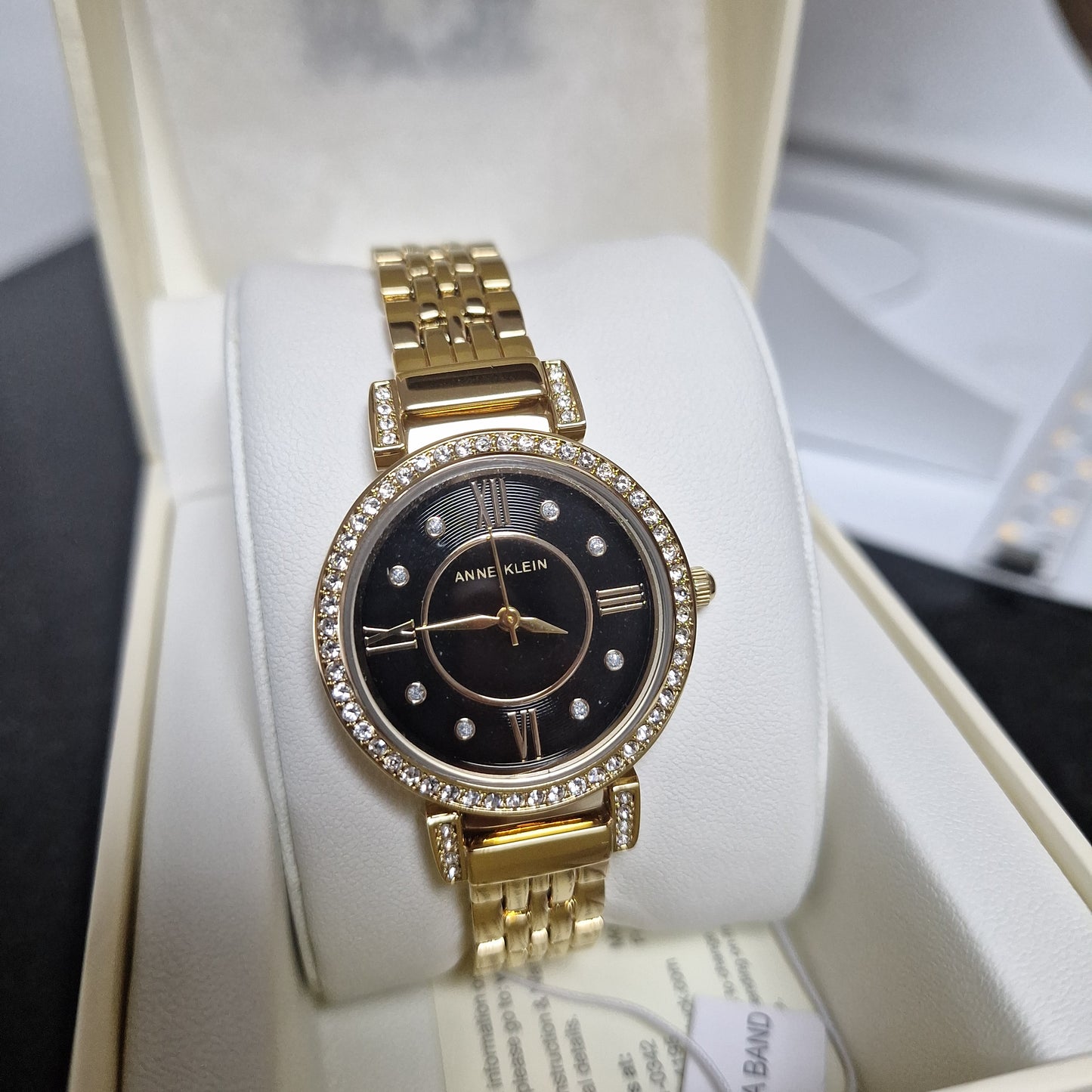 Anne Klein Women's Watch Premium Crystal Accented Bracelet ,