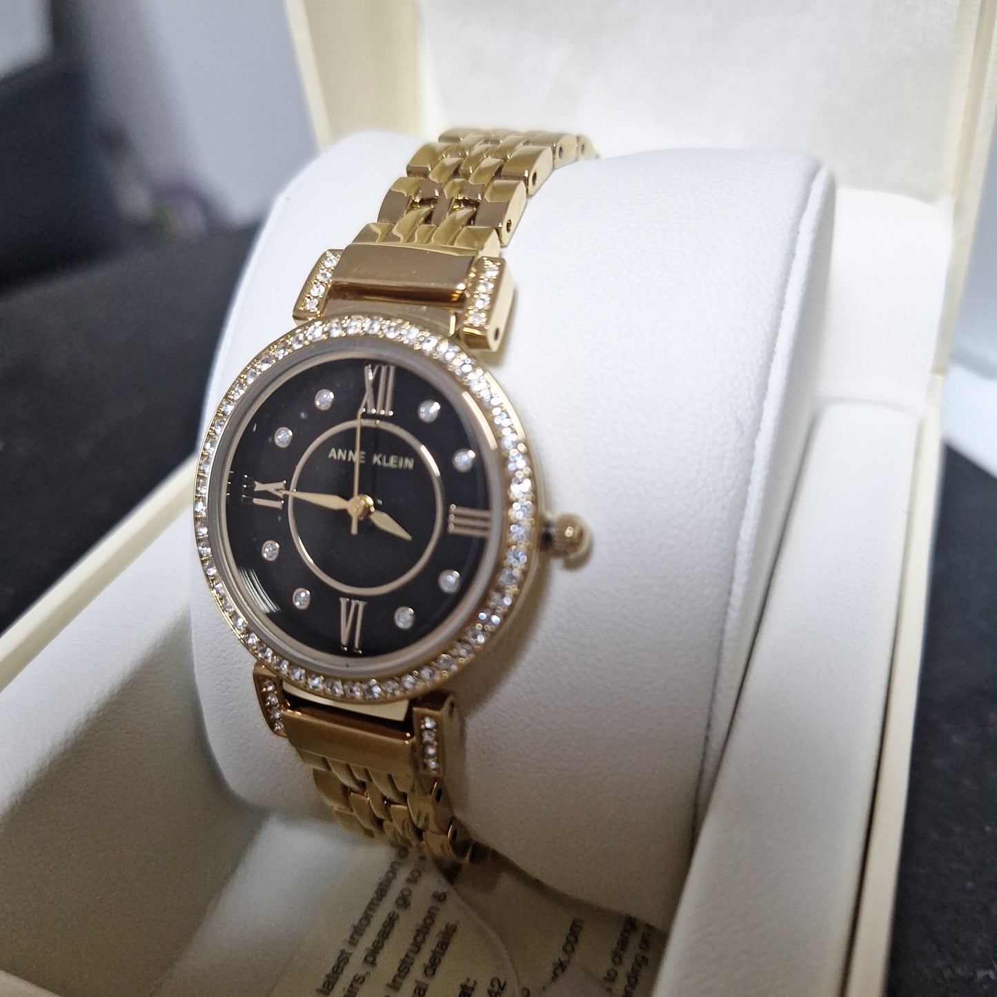 Anne Klein Women's Watch Premium Crystal Accented Bracelet ,