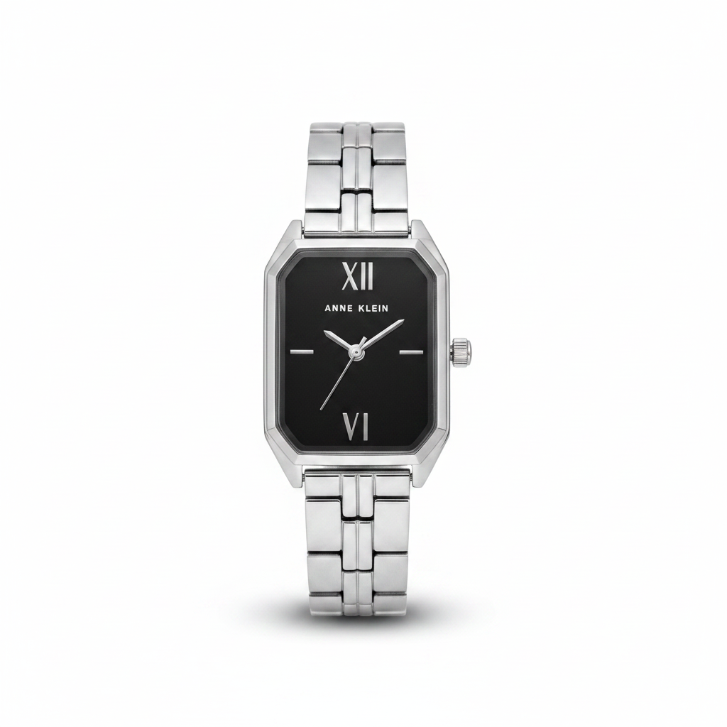 Anne Klein Women's Watch, Silver/Black l AK/3775BKSV