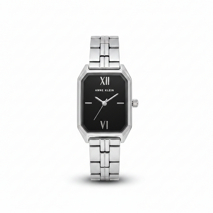 Anne Klein Women's Watch, Silver/Black l AK/3775BKSV