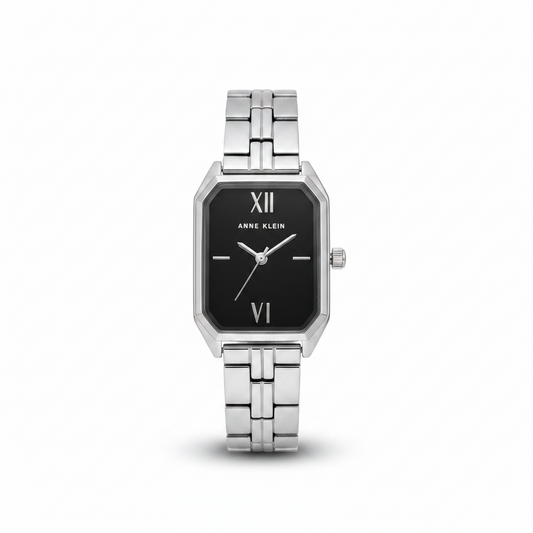 Anne Klein Women's Watch, Silver/Black l AK/3775BKSV