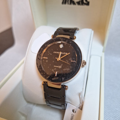 ANNE KLEIN Women's Alice Quartz Watch Ceramic Strap,