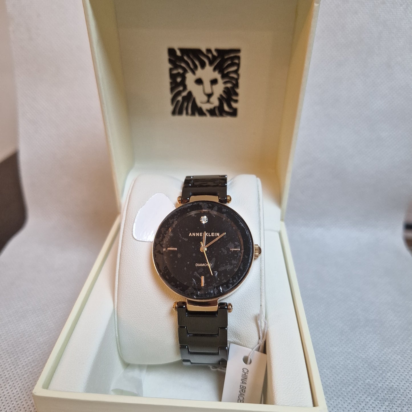 ANNE KLEIN Women's Alice Quartz Watch Ceramic Strap,