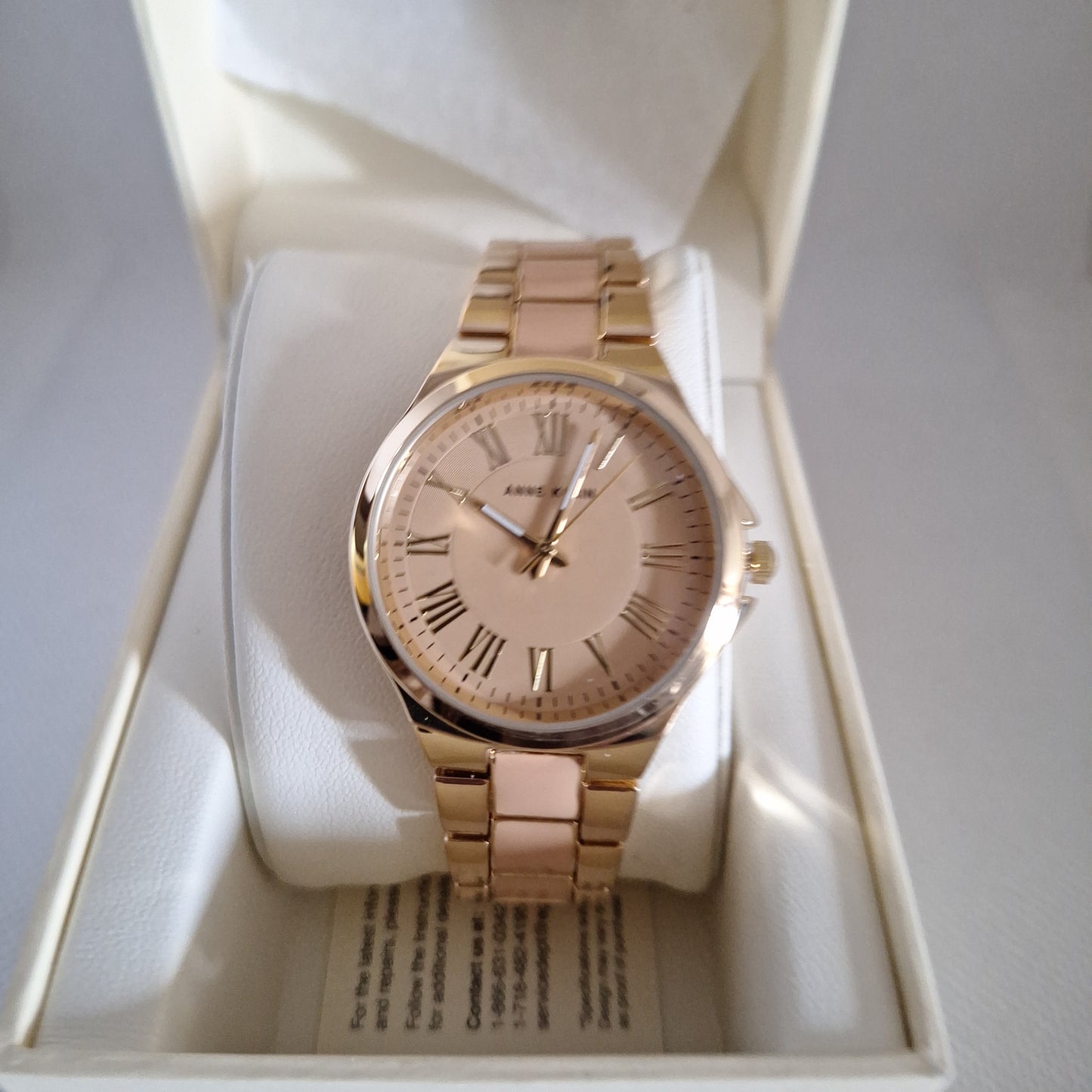 Anne Klein Women's Bracelet Watch, Tan/Gold