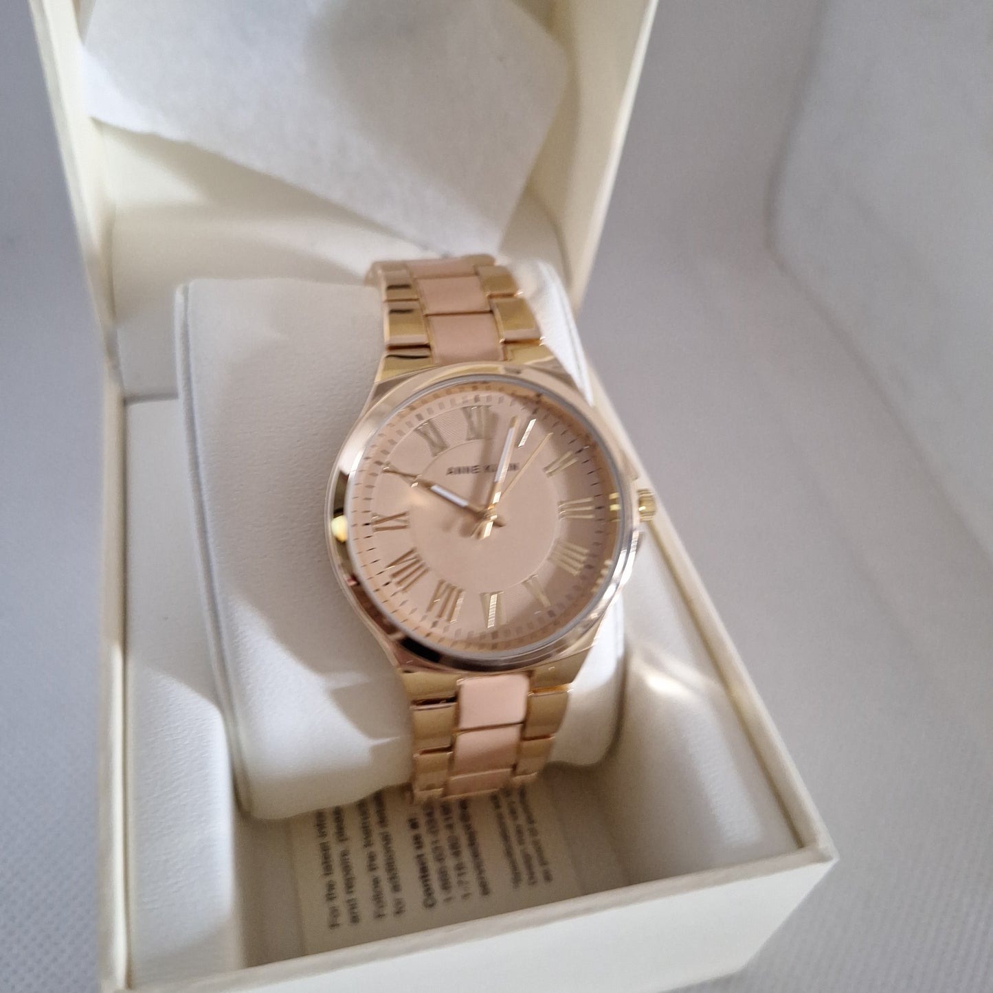 Anne Klein Women's Bracelet Watch, Tan/Gold