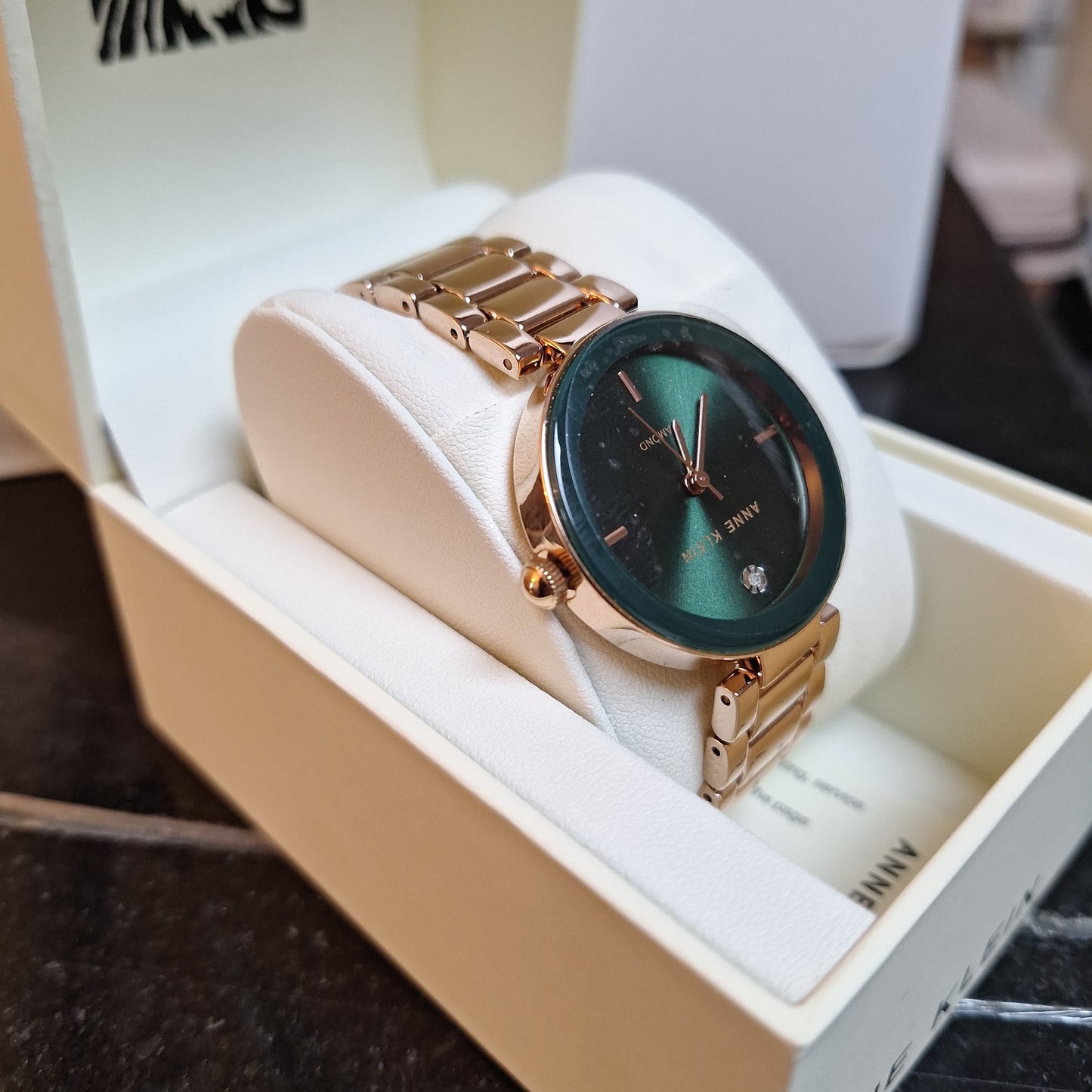Anne Klein Womens Watch Analog Display and Ceramic Strap,