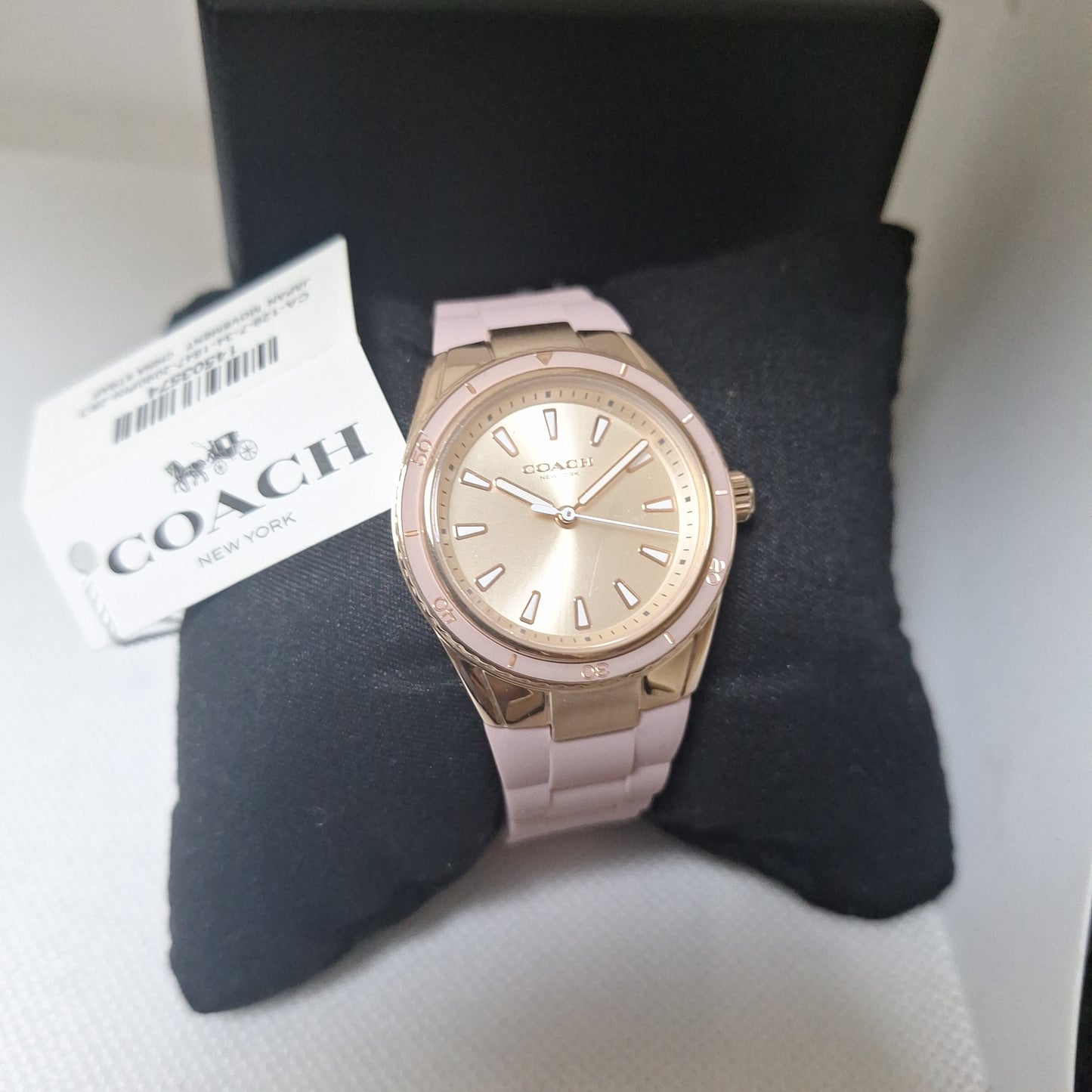Coach PRESTON Women's Watch Pink, Silicone Band