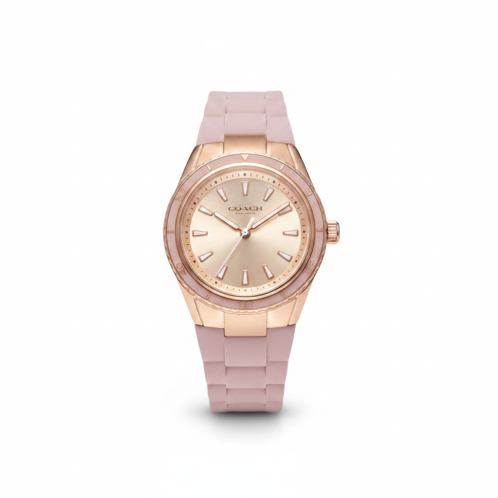 Coach PRESTON Women's Watch Pink, PINK SILICONE STRAP Model 14503574